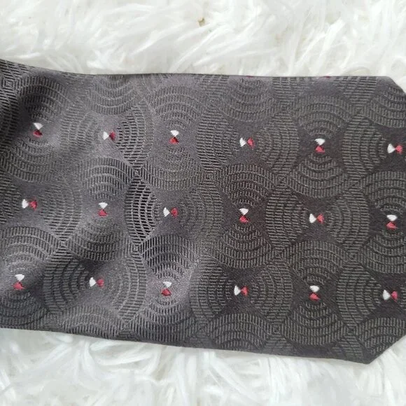 Calvin Klein Gray 100% Silk Tie - Picture 6 of 7